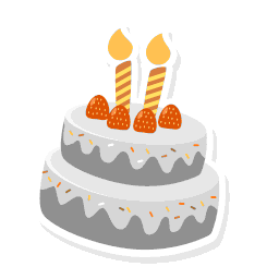 Cake 2 Bougies