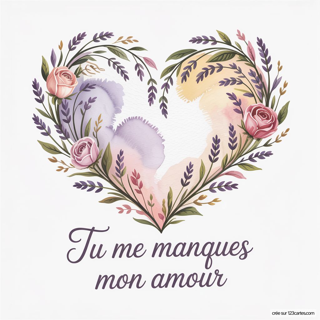 Dessin Coeur Tu Me Manques Mon Amour