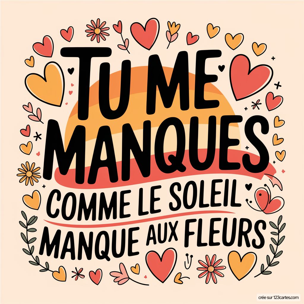 Message Pour Dire Tu Me Manques