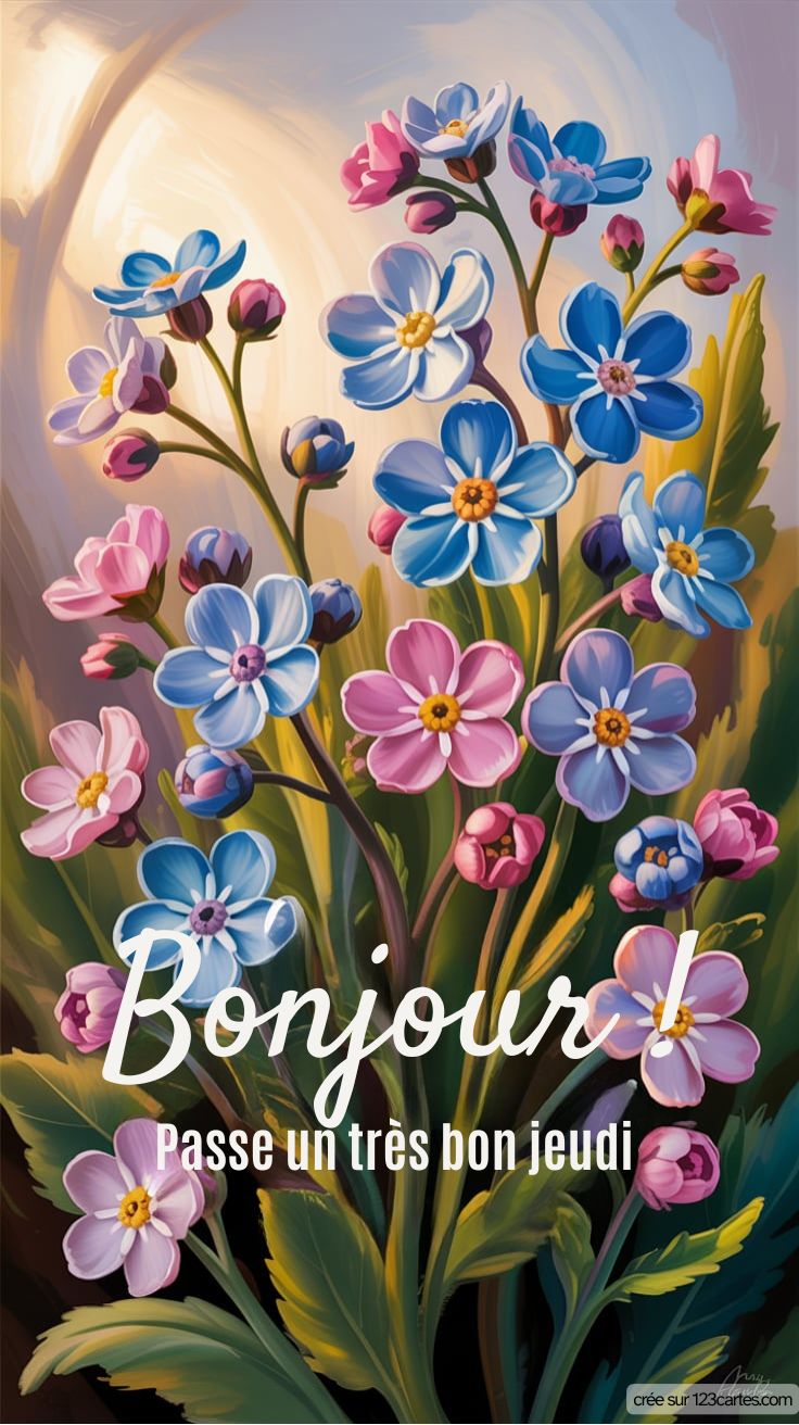 Bonjour Bon Jeudi Fleurs