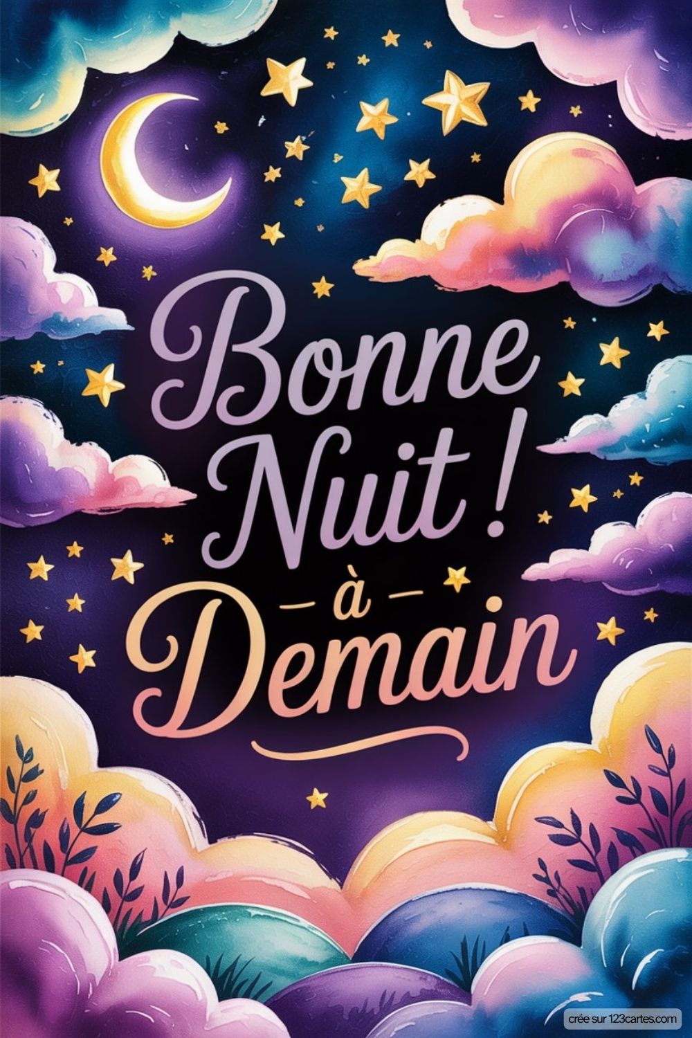 Jolie Carte Bonne Nuit A Demain