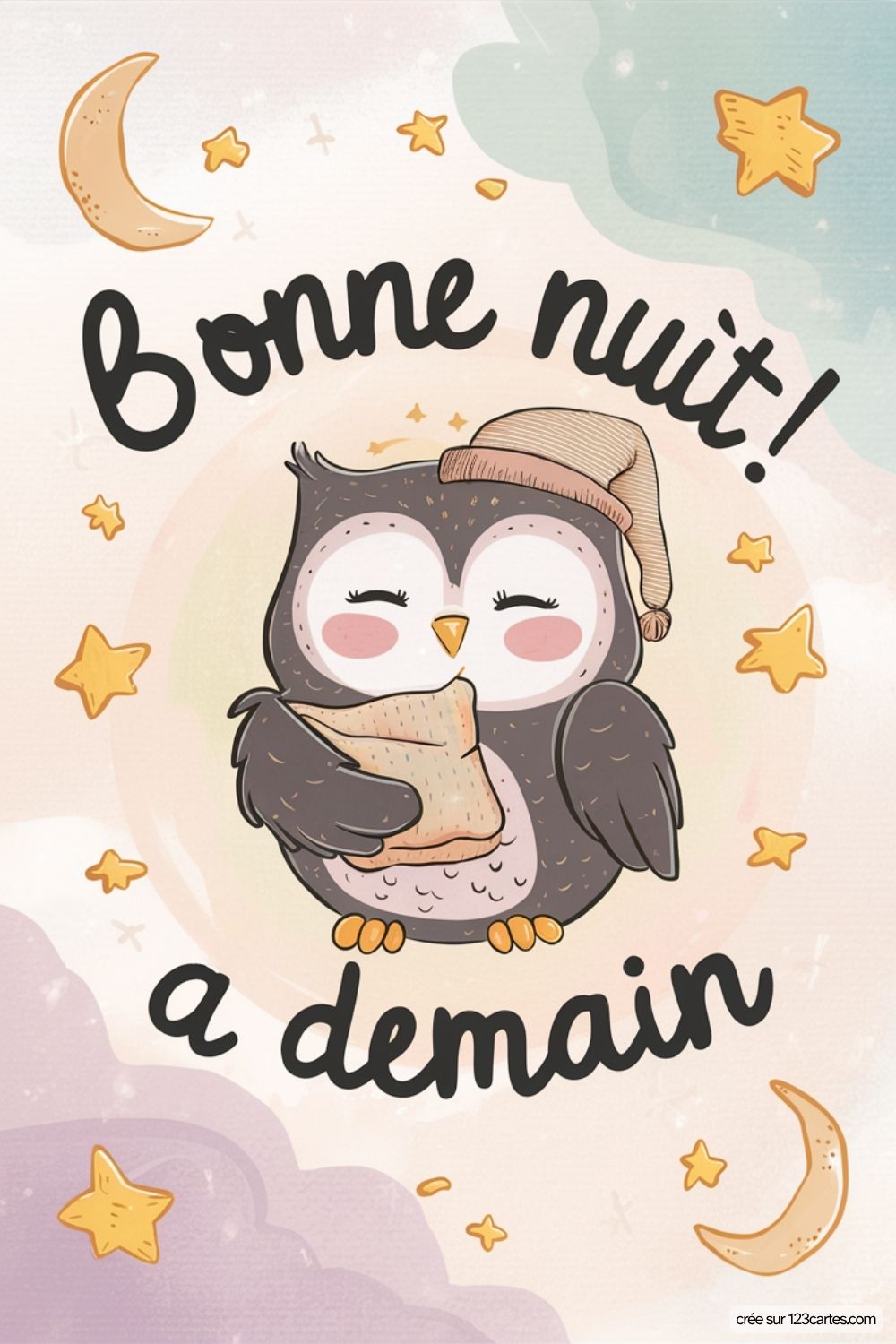 Mignon Hibou Bonne Nuit A Demain