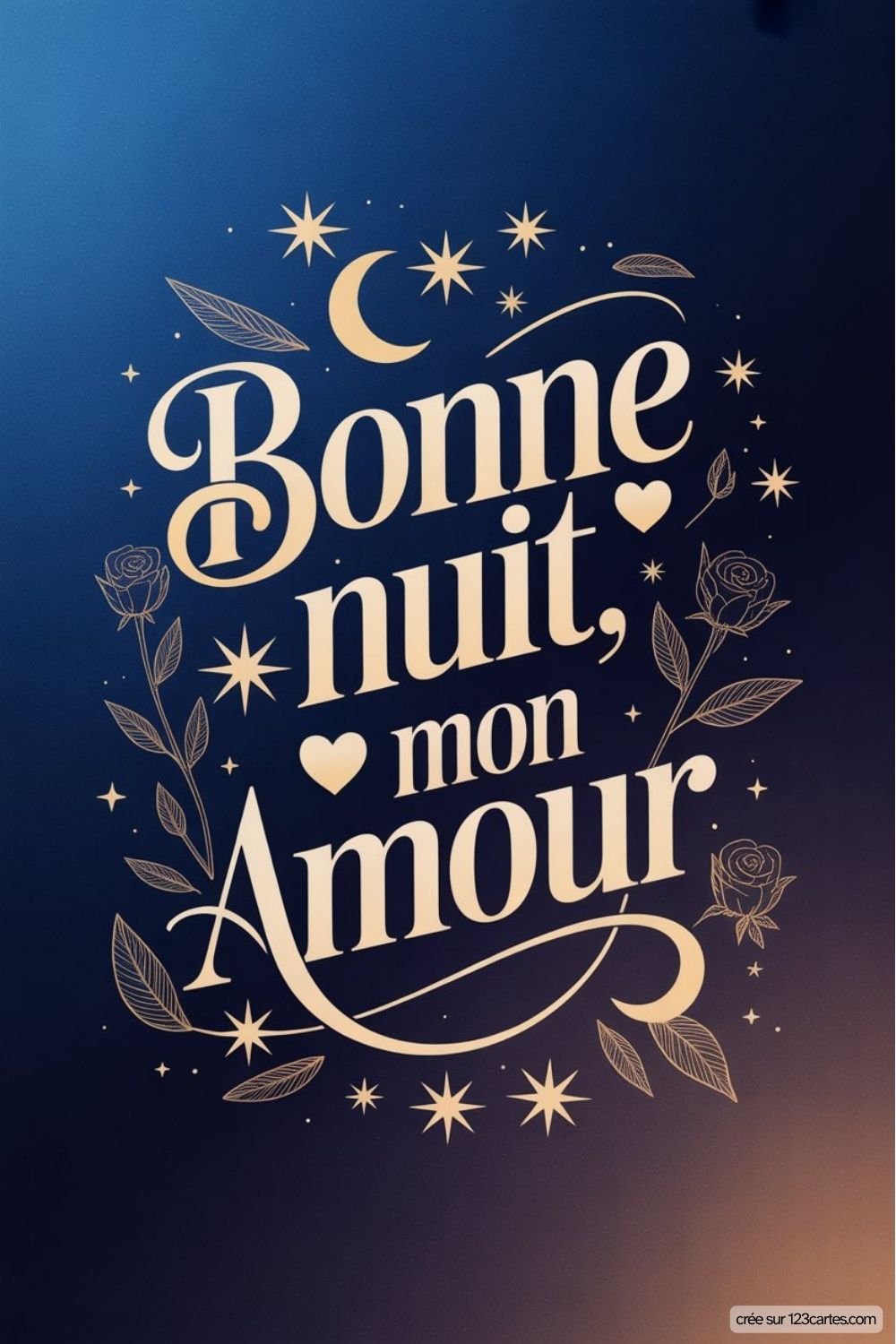 Bonne Nuit Mon Amour Carte A Envoyer