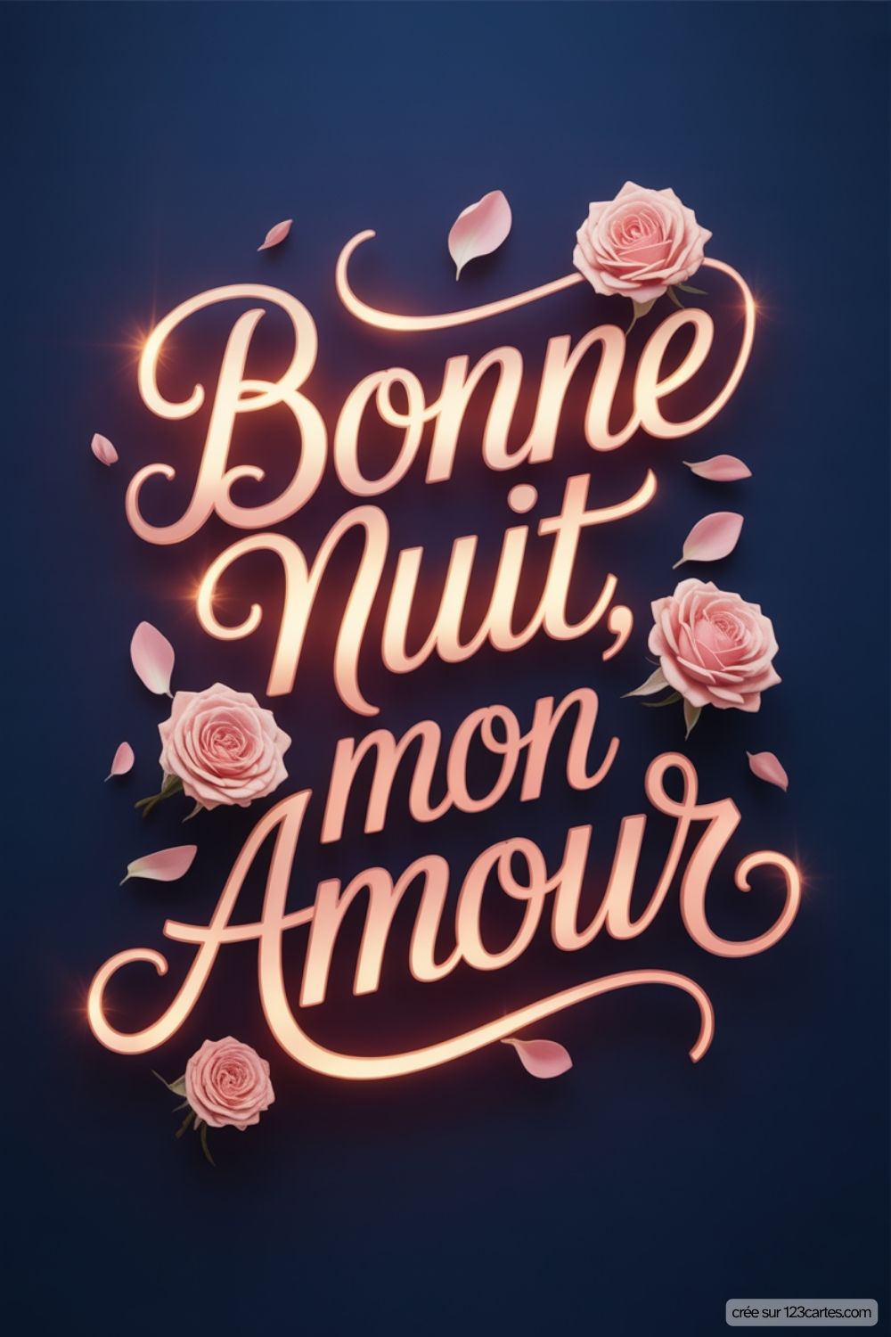 Bonne Nuit Mon Amour Roses Fleurs