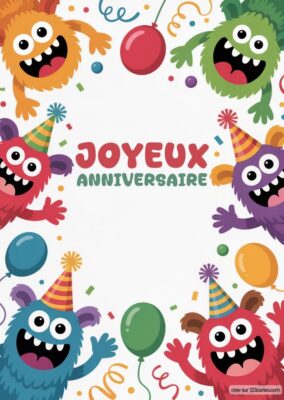 Cartes anniversaire Enfants à imprimer