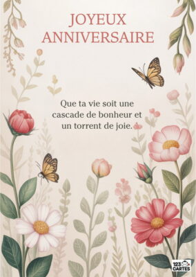 Que ta vie soit une cascade de bonheur et un torrent de joie