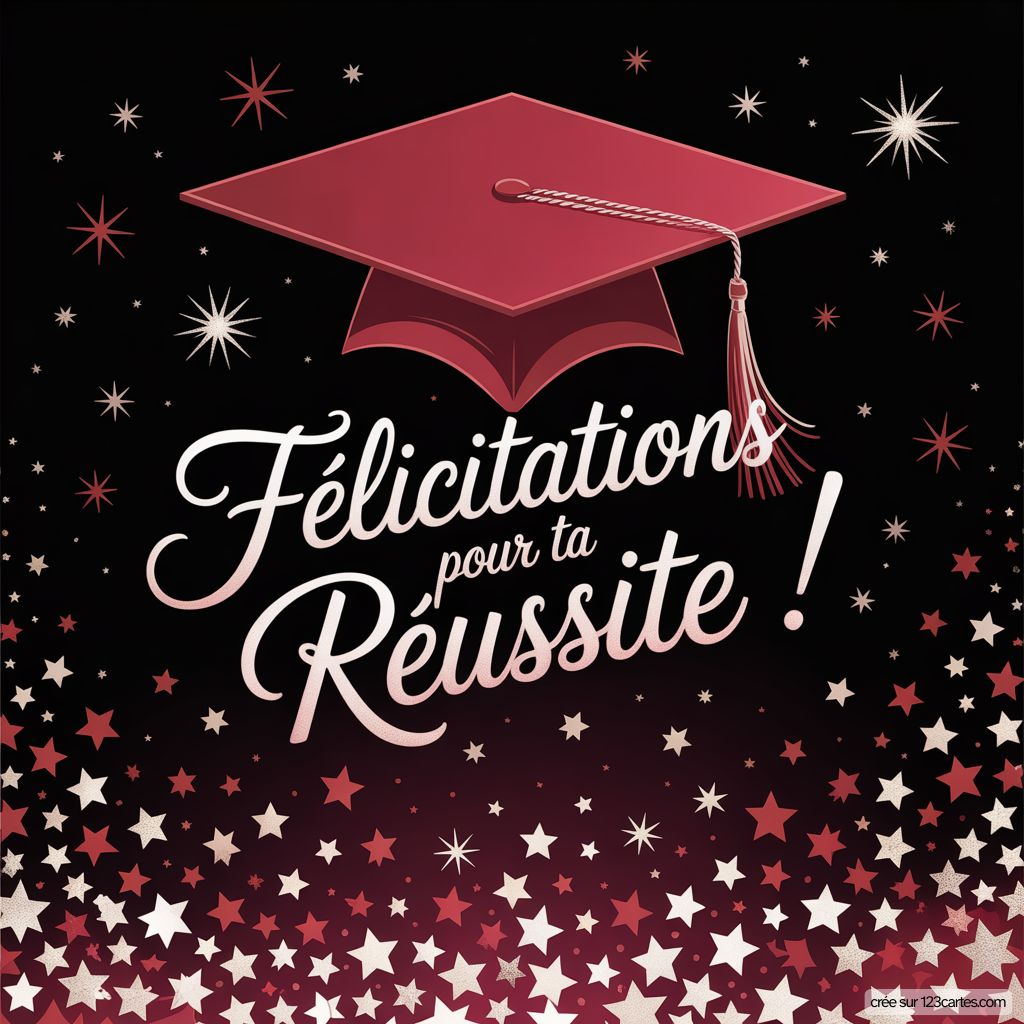 Affiche Felicitations Diplome Fierte