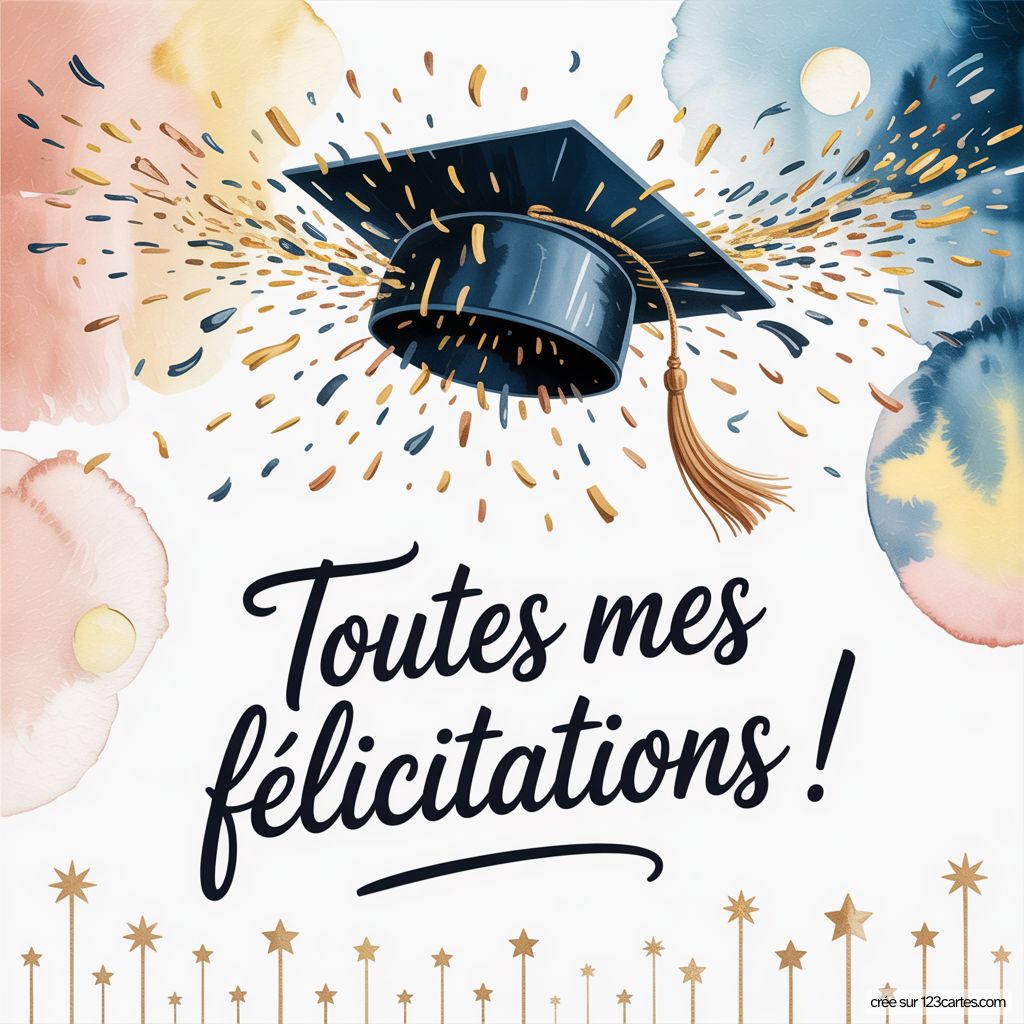 Carte Felicitations Obtention Diplome