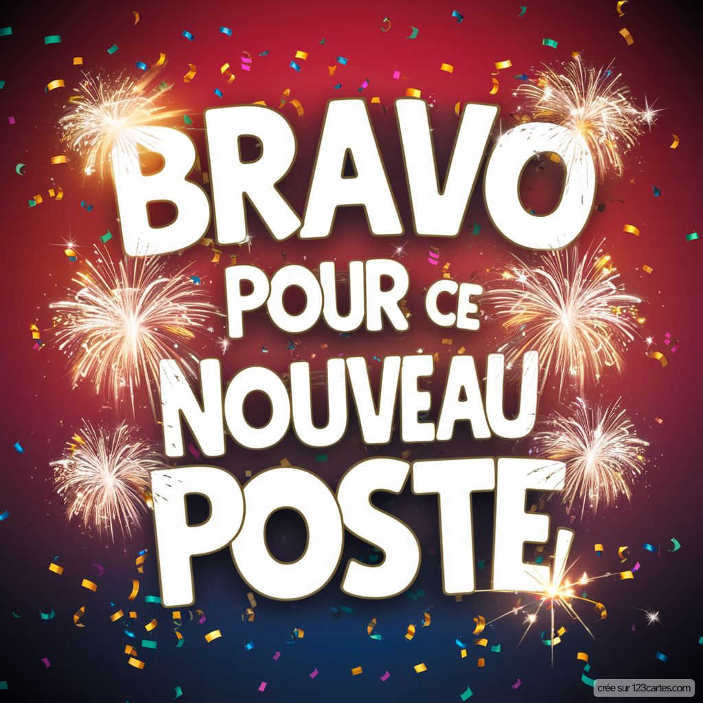 Felicitations Nouveau Travail Defi Releve