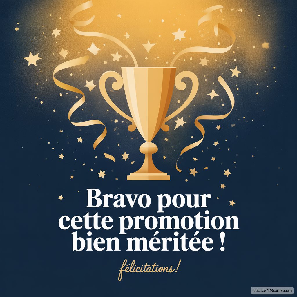 Carte Promotion Collegue Nouvelle Fonction