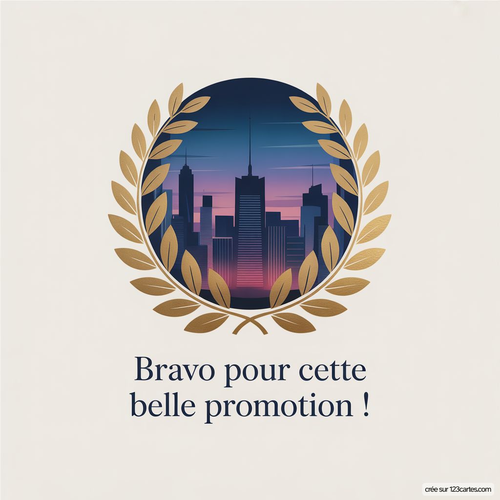 Felicitations Promotion Message Professionnel