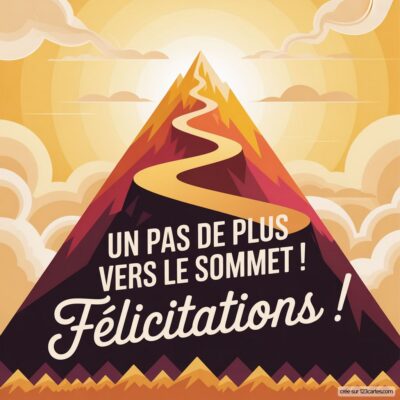 Félicitation pour une promotion