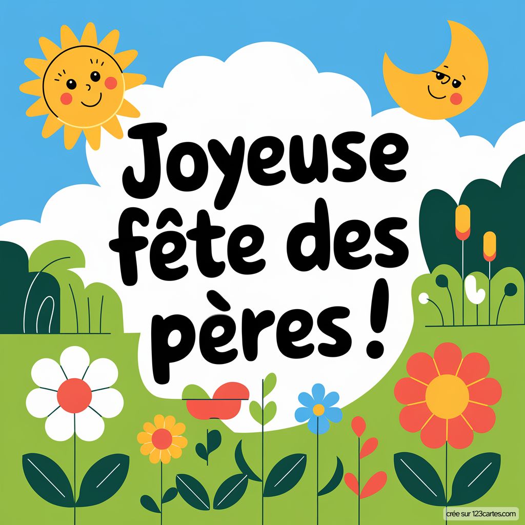 Carte Fete Des Peres Dessin