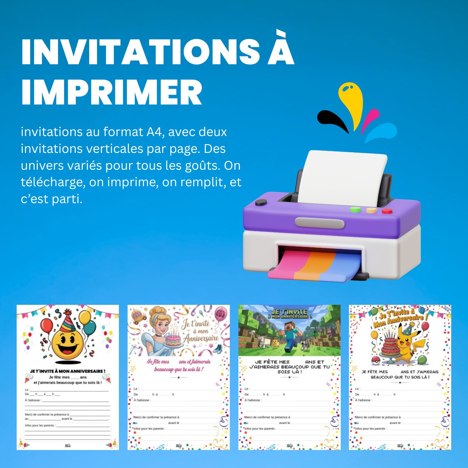 Invitations à imprimer