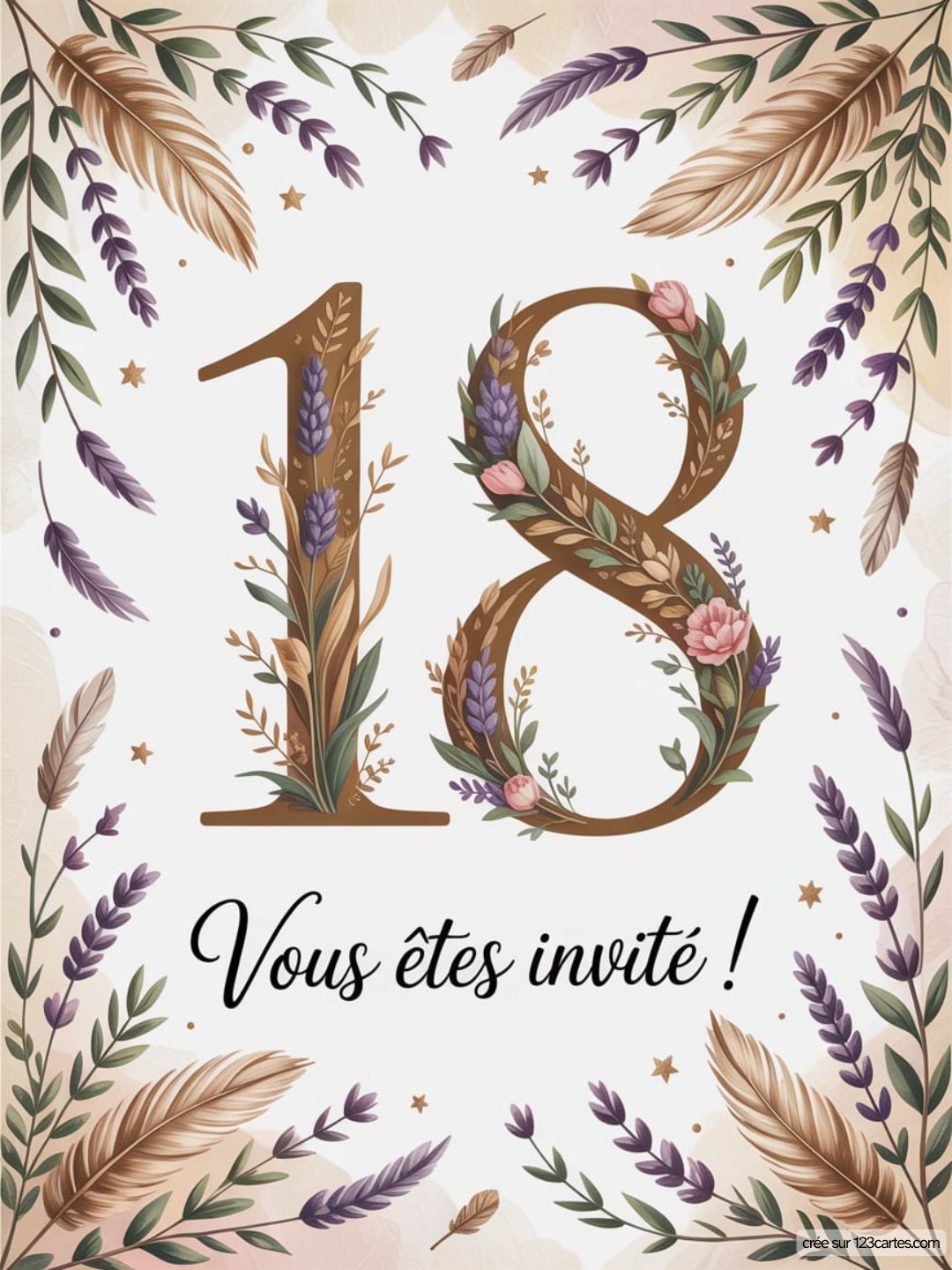 Carte Invitation Anniversaire 18 Ans Gratuit