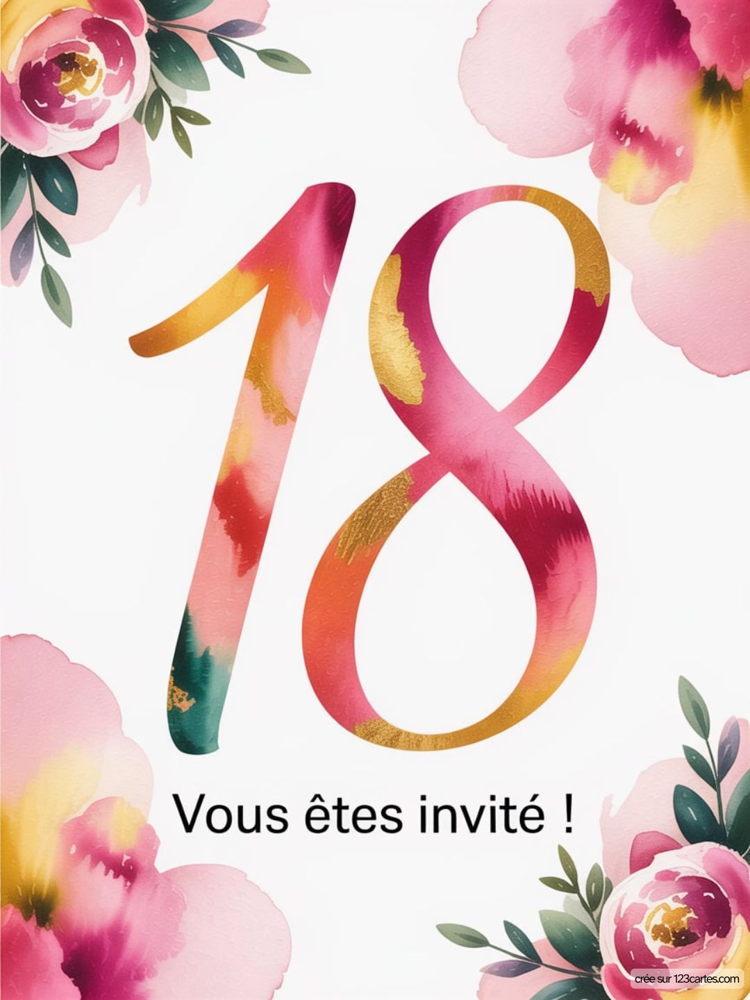 Invitation Anniversaire 18 Ans