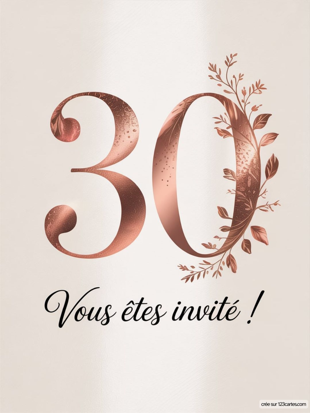 Carte Invitation Anniversaire 30 Ans Originale