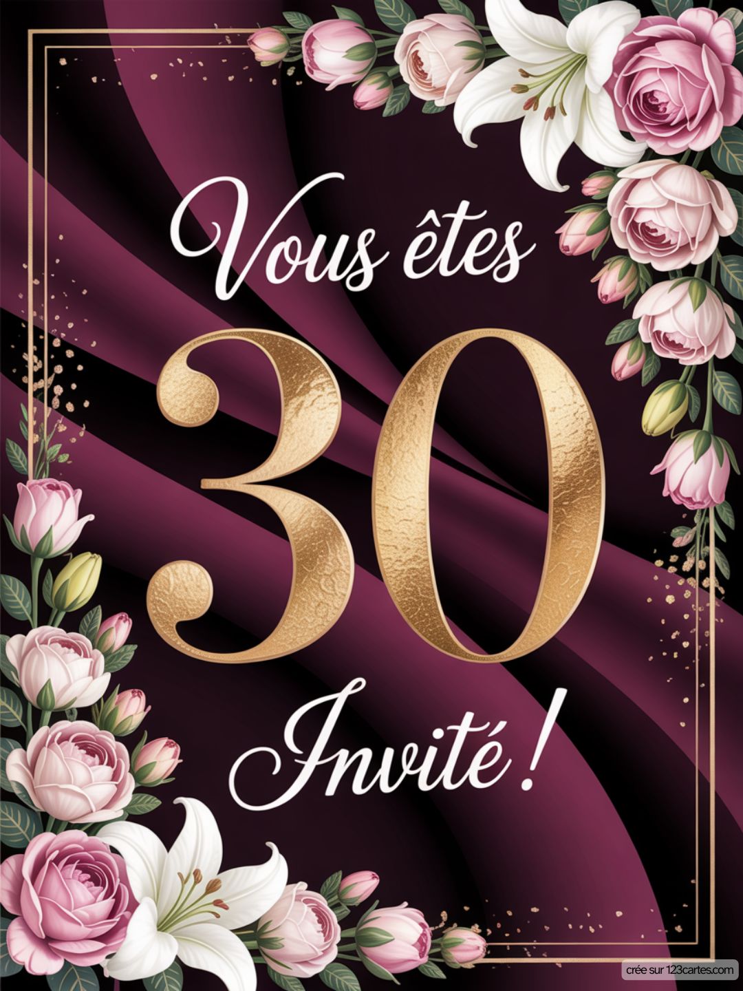 Invitation Anniversaire 30 Ans Gratuit