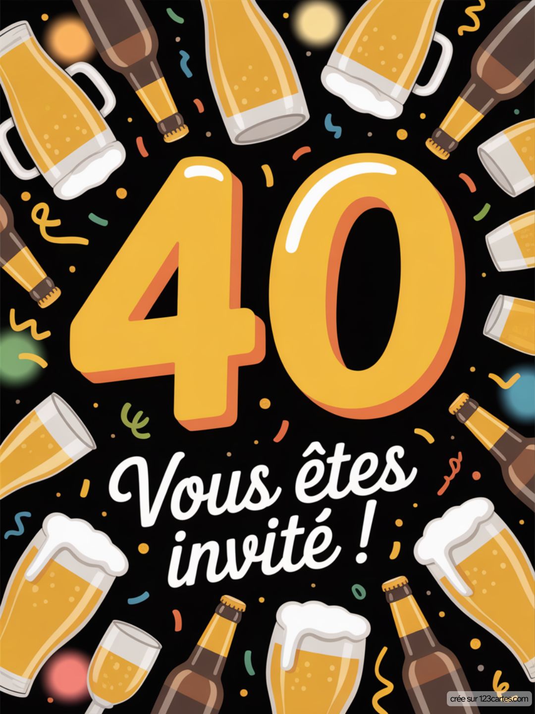 40 Invitation Anniversaire