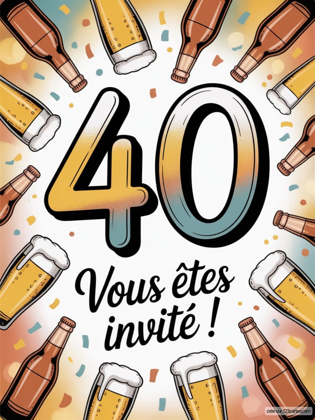 Carte D Invitation 40 Ans