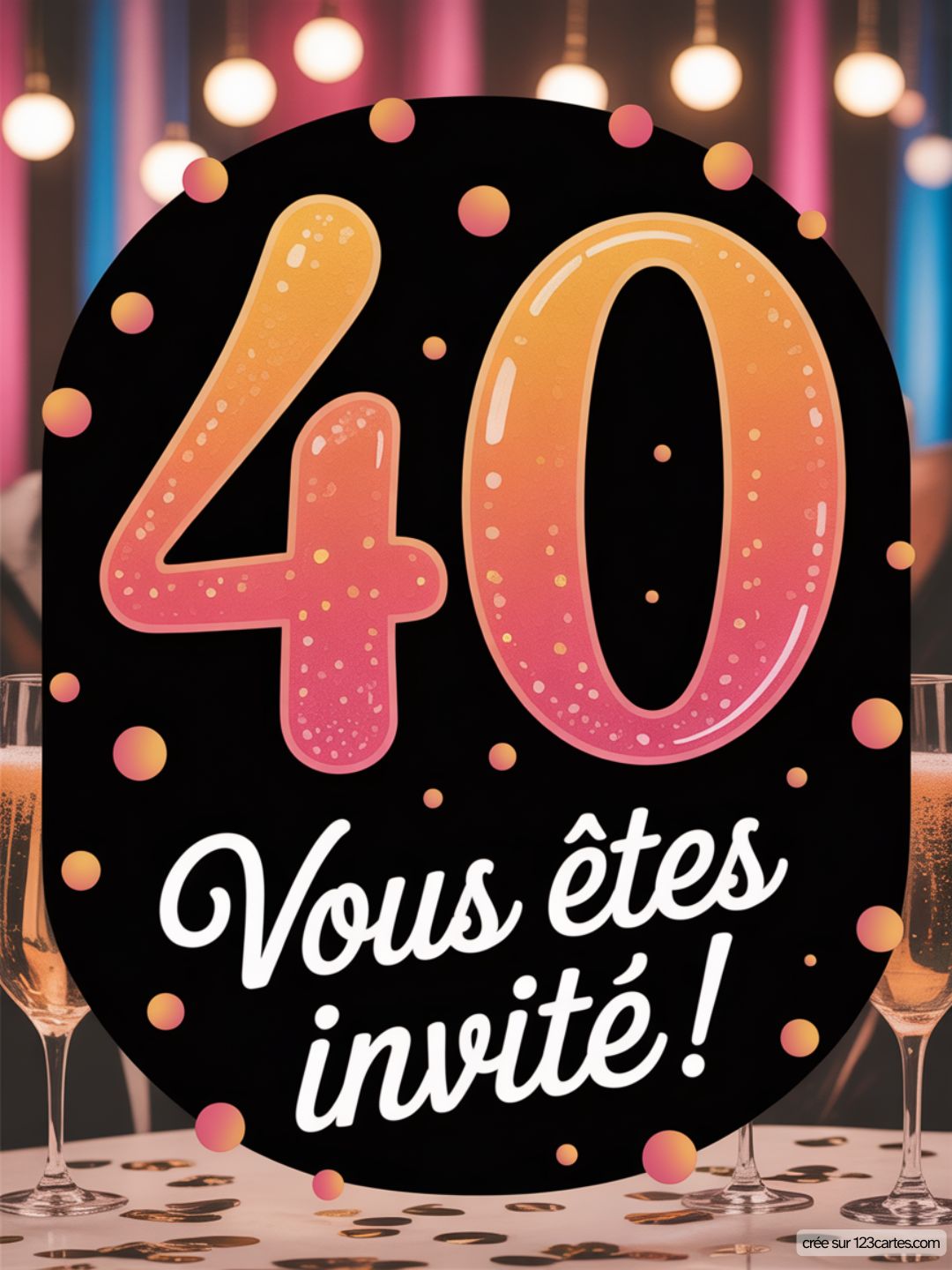 Carte Invitation Anniversaire 40 Ans