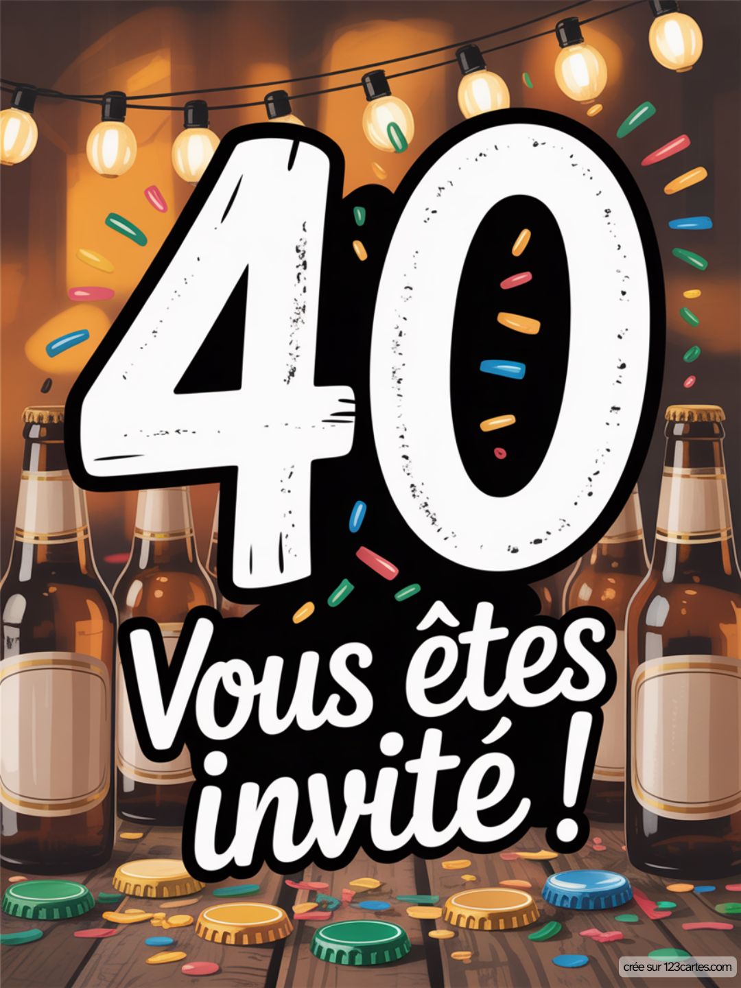 Idee Invitation Anniversaire 40 Ans Homme