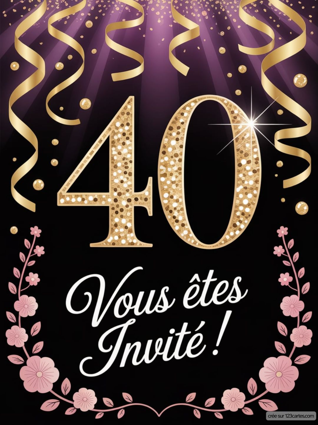 Invitation Anniversaire 40 Ans Femme
