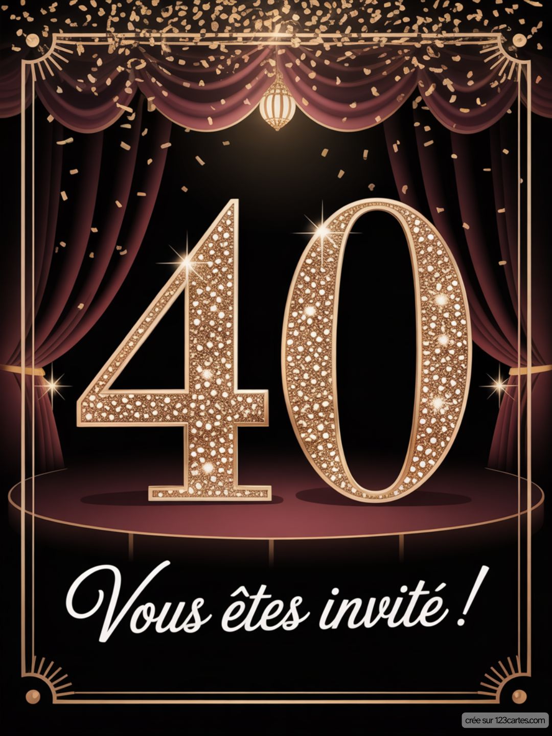 Invitation Anniversaire 40 Ans Homme