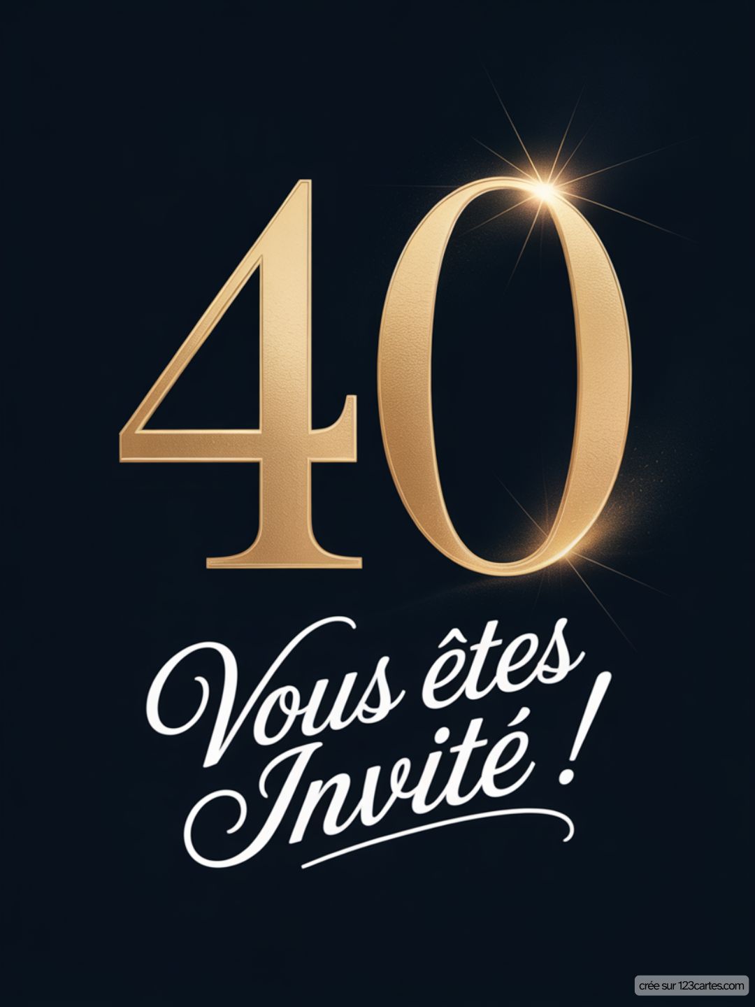 Invitation Anniversaire 40 Ans Virtuelle