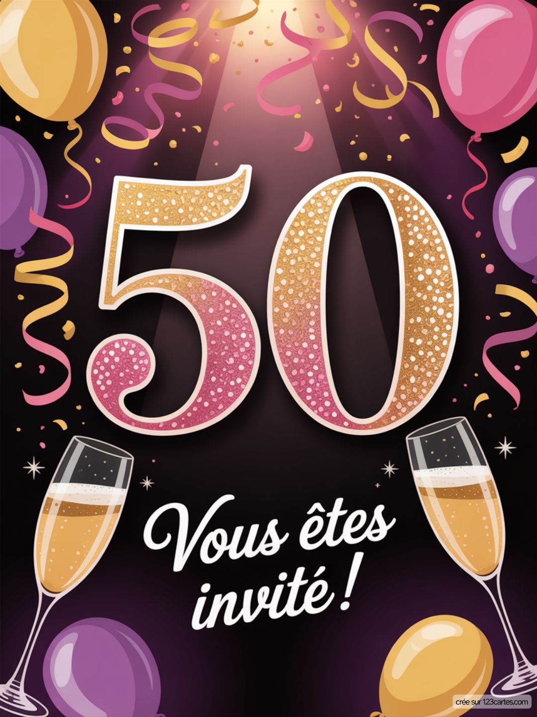 50 Ans Invitation Anniversaire