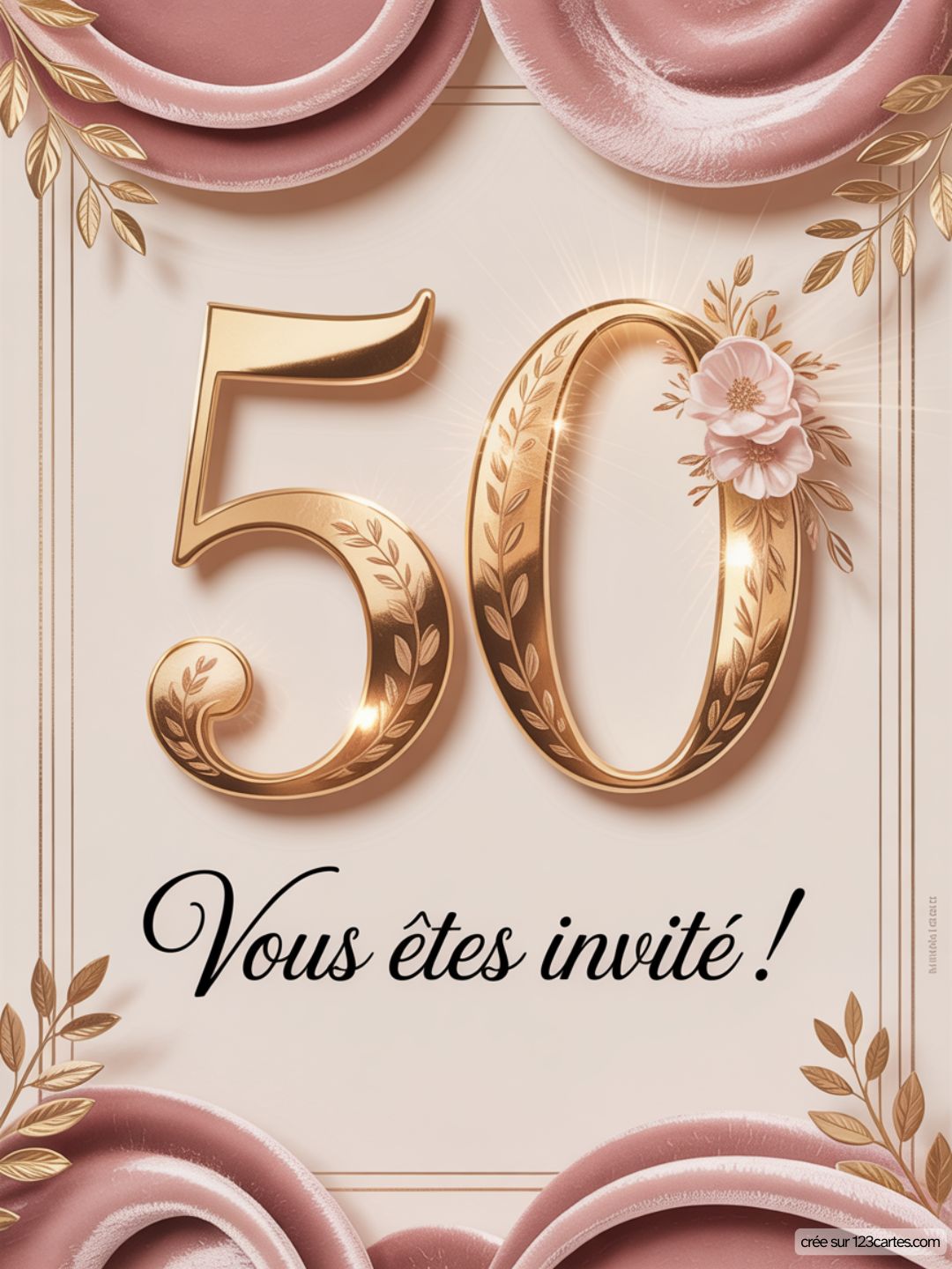 50 Invitation Anniversaire