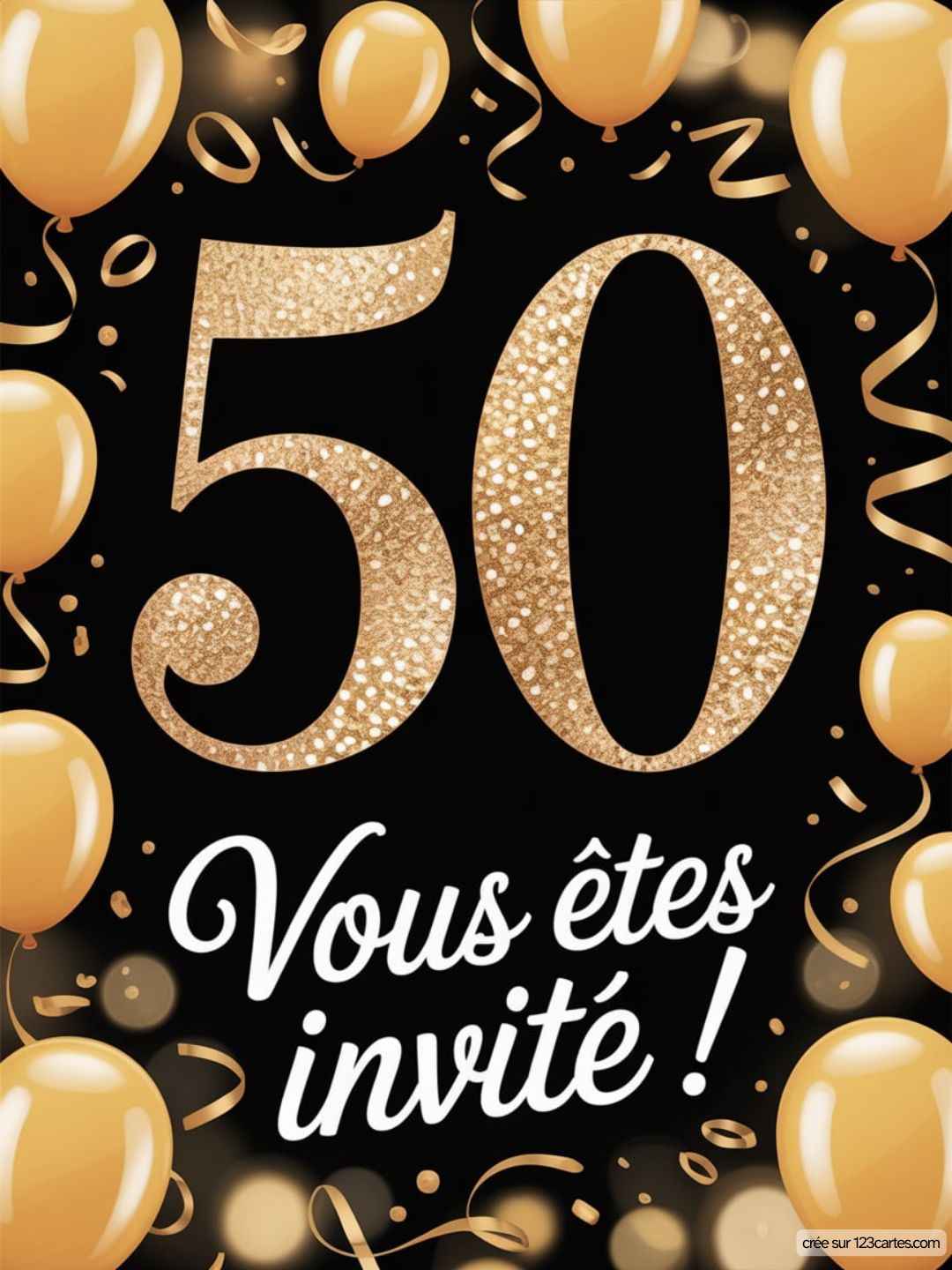 Carte Invitation Anniversaire 50 Ans Gratuite