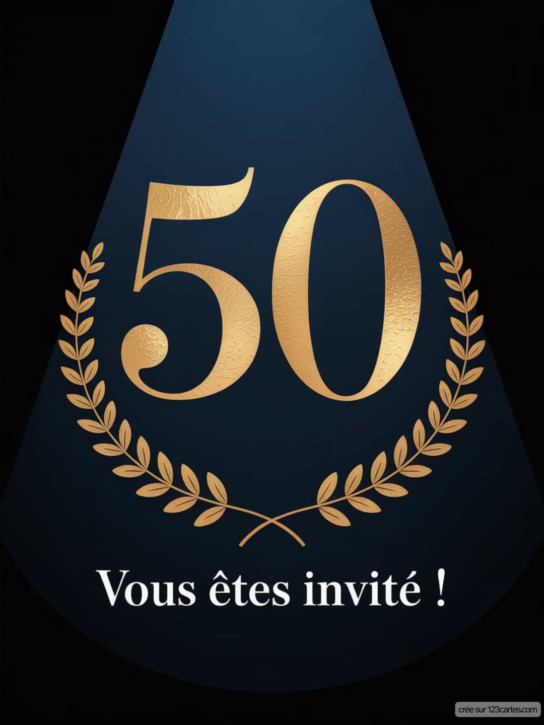 Carte Invitation Anniversaire 50 Ans Homme Simple
