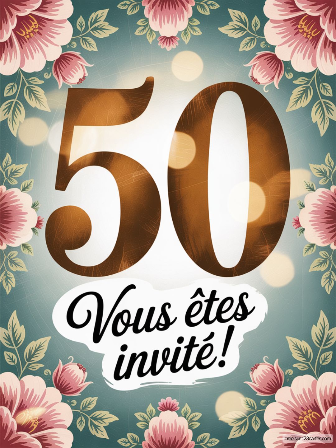 Carte Invitation Anniversaire 50 Ans
