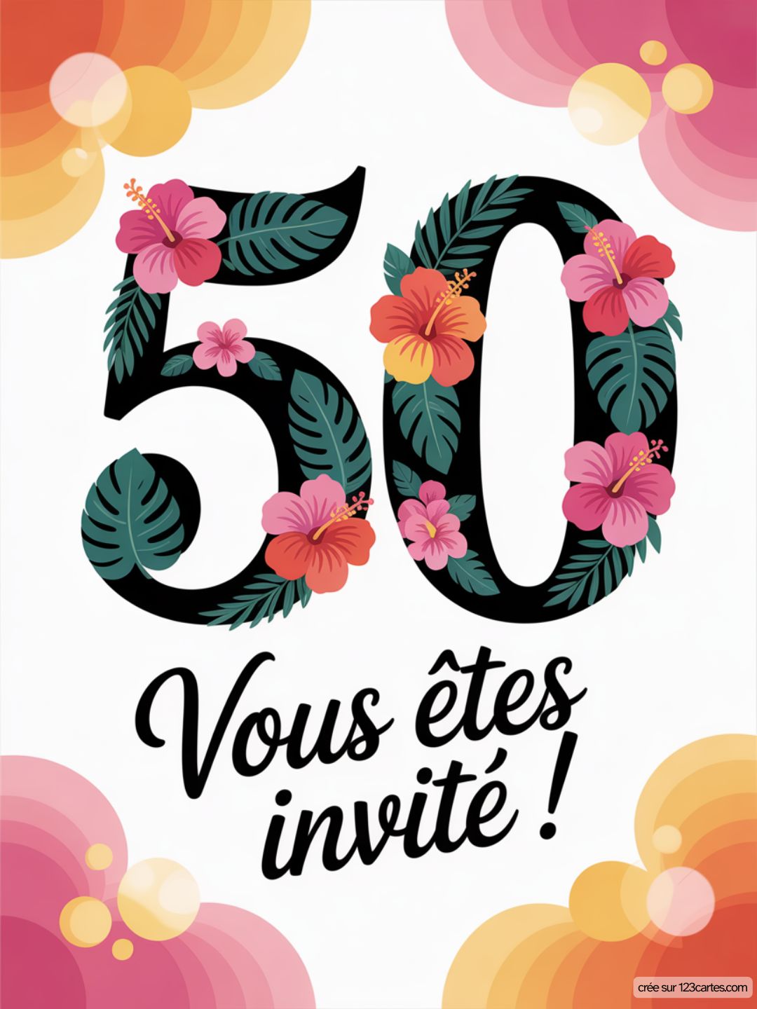 Idee Invitation Anniversaire 50 Ans