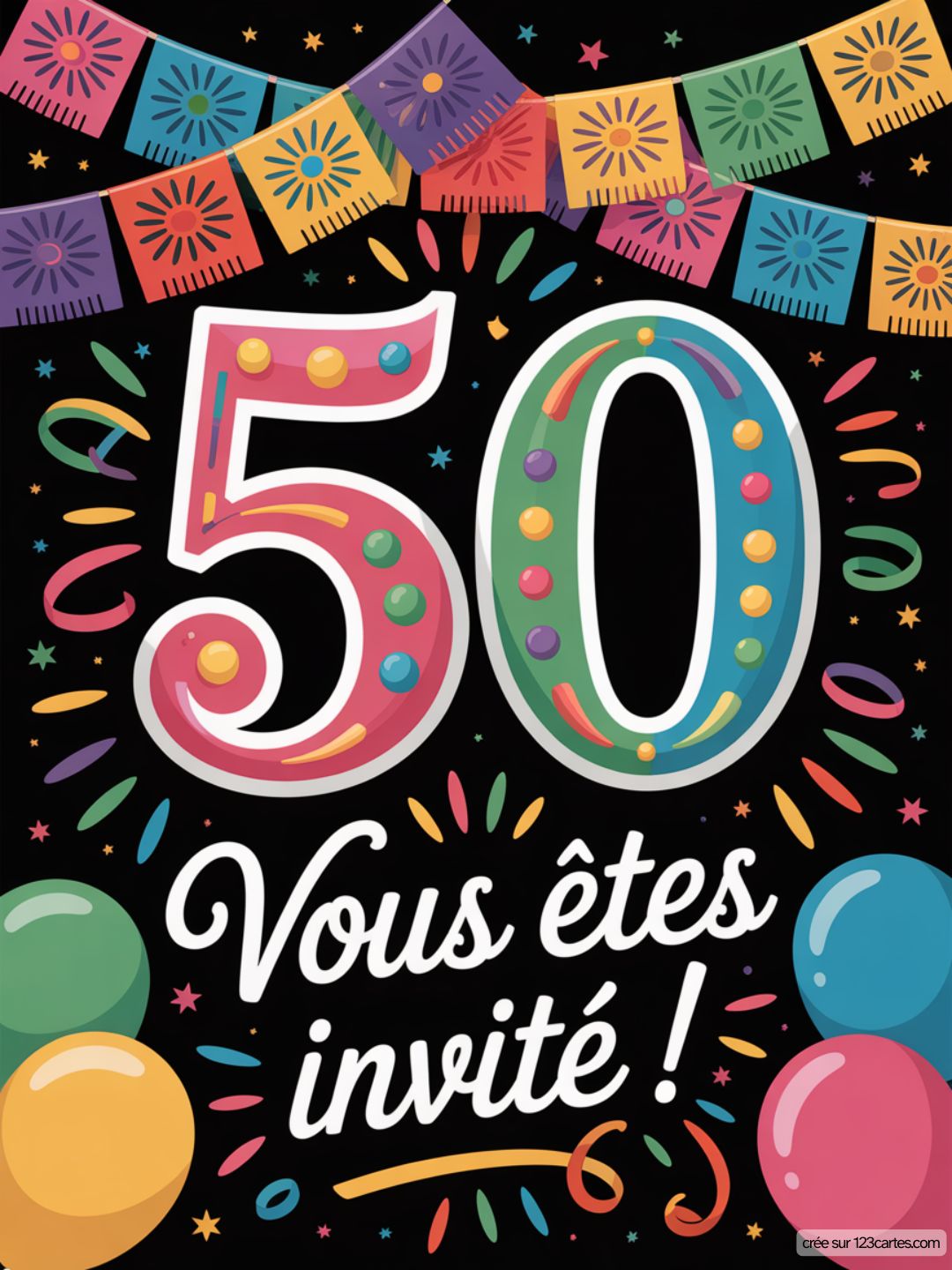 Invitation Anniversaire 50 Ans Fiesta