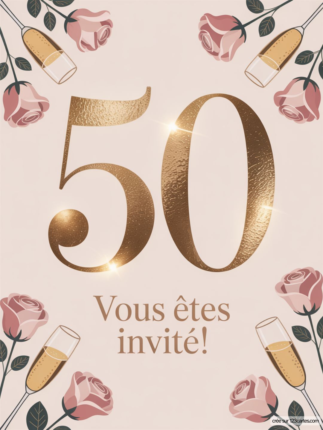 Invitation Anniversaire 50 Ans Gratuite