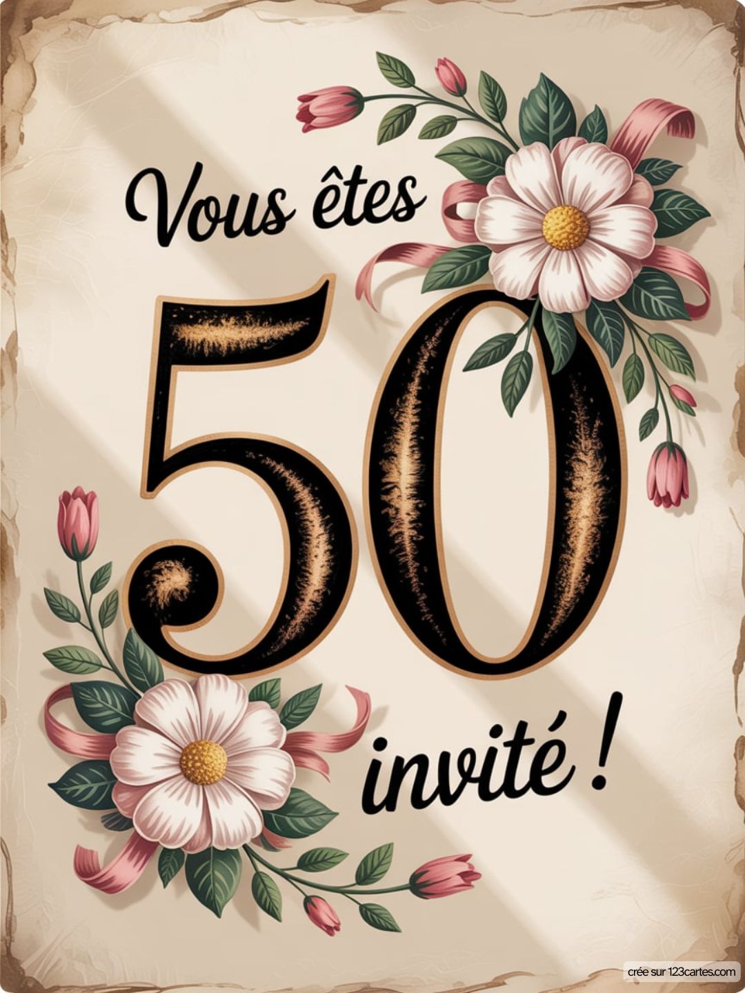 Invitation Pour Anniversaire 50 Ans