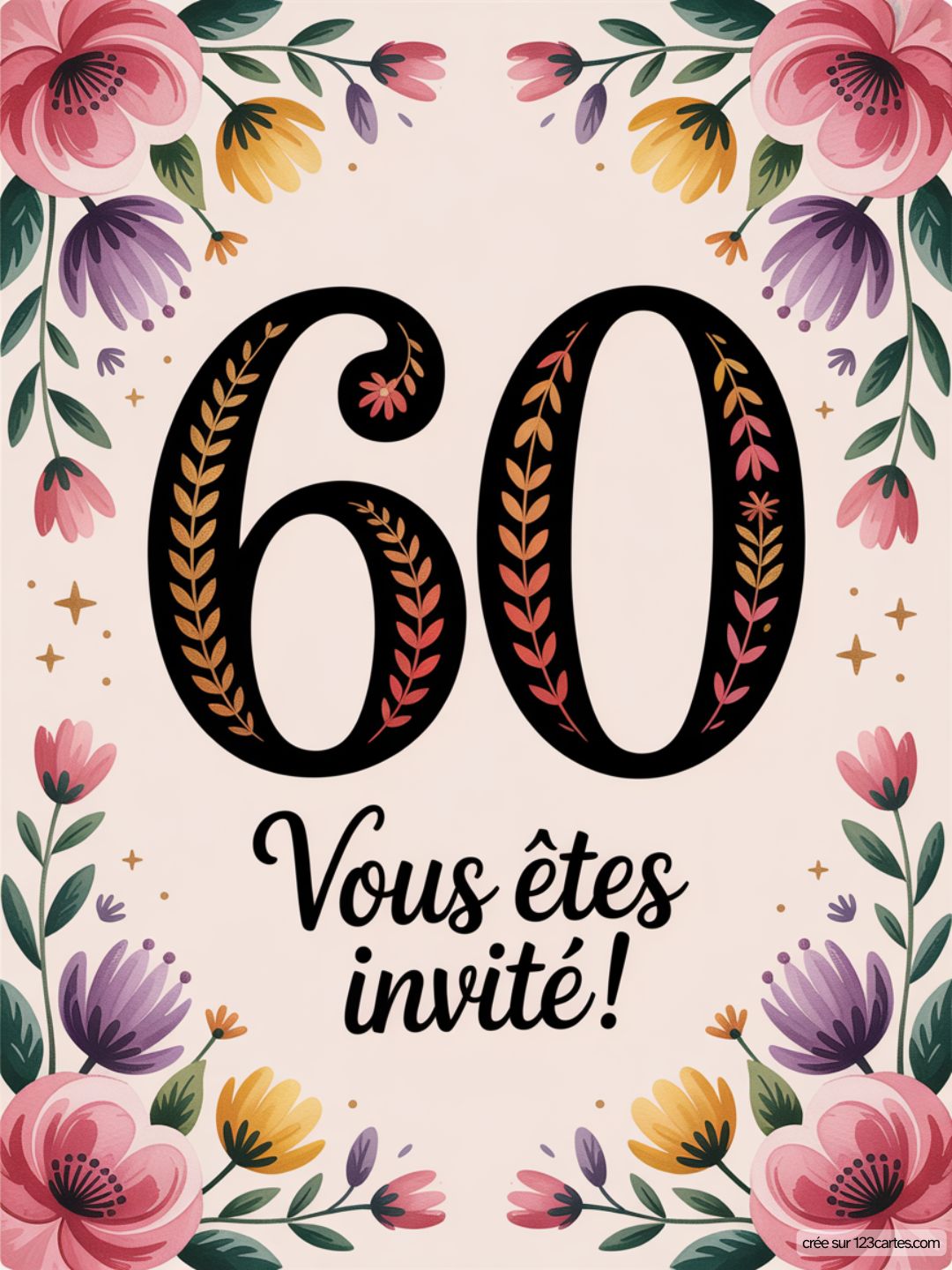 60 Invitation Anniversaire