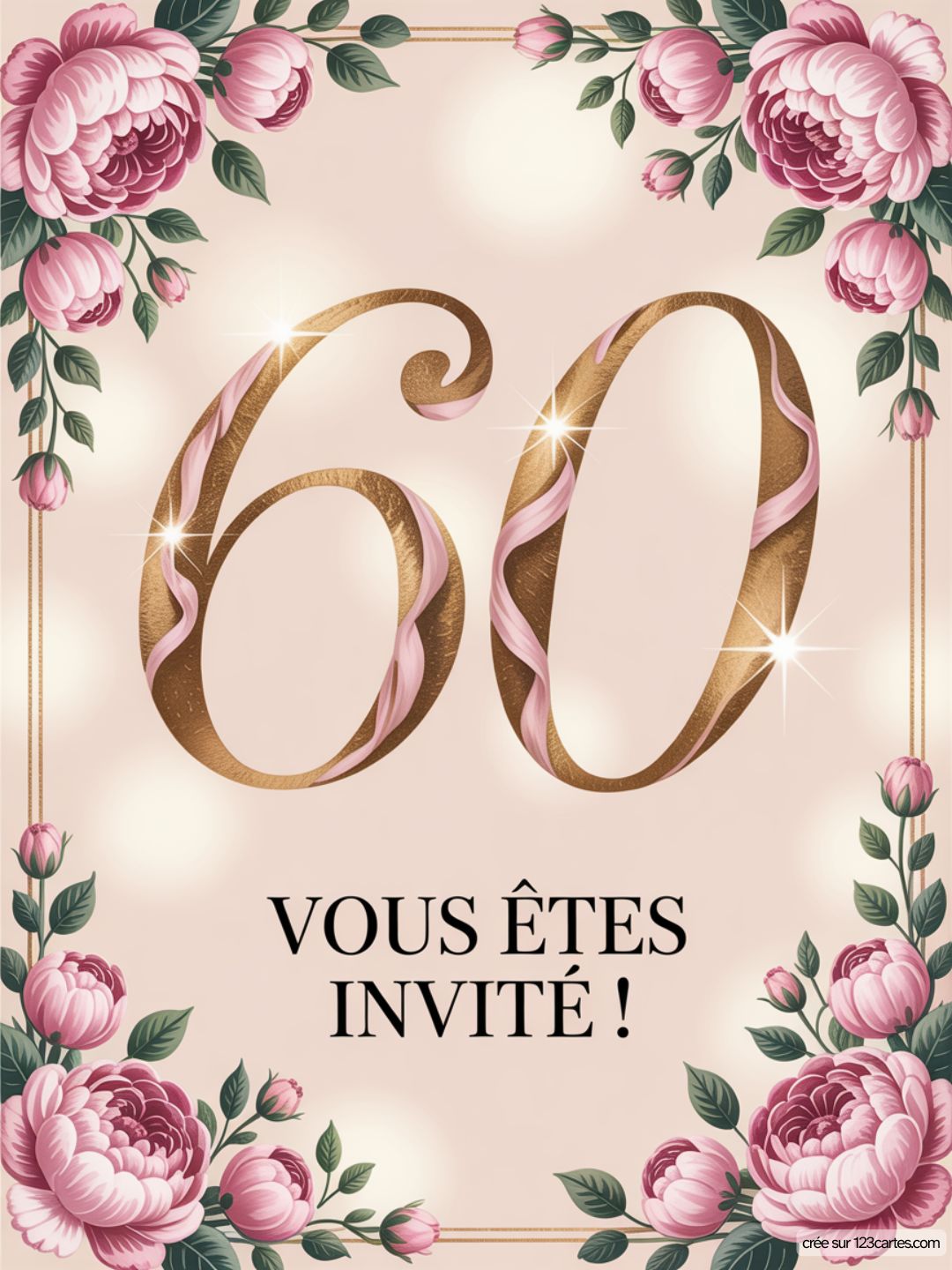 Carte Invitation Anniversaire 60 Ans Gratuites