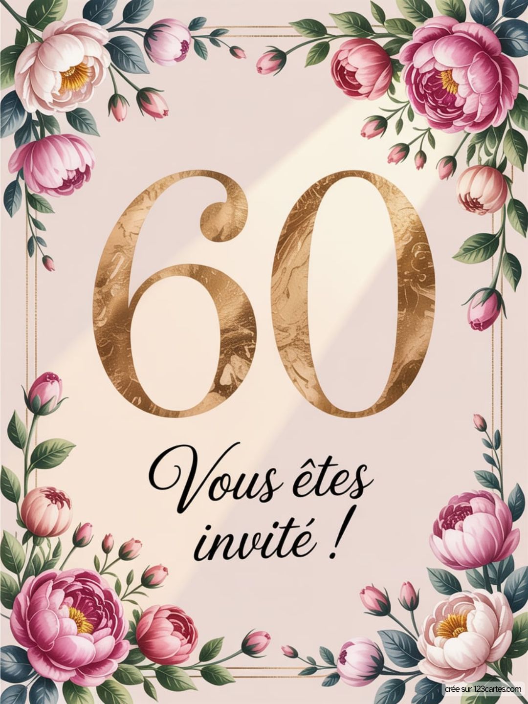 Carte Invitation Anniversaire 60 Ans Originale
