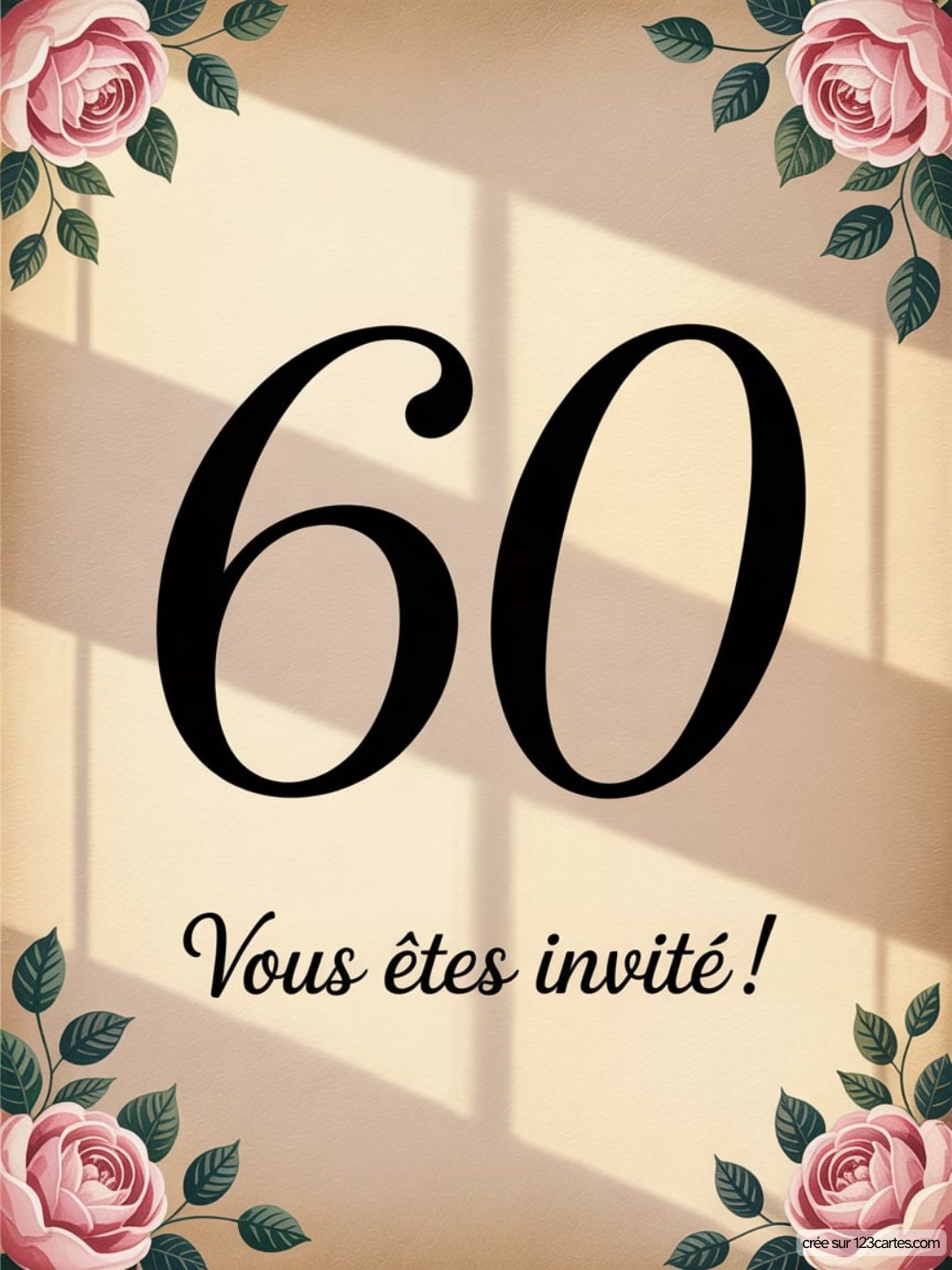 Carte Invitation Anniversaire 60 Ans Virtuelle