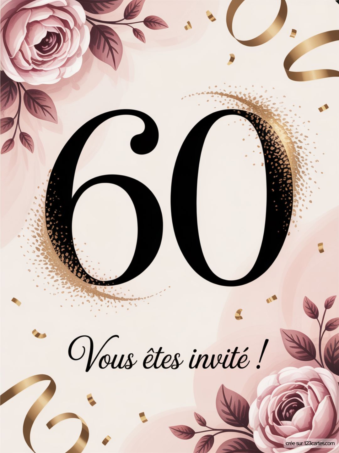 Carte Invitation Anniversaire 60 Ans