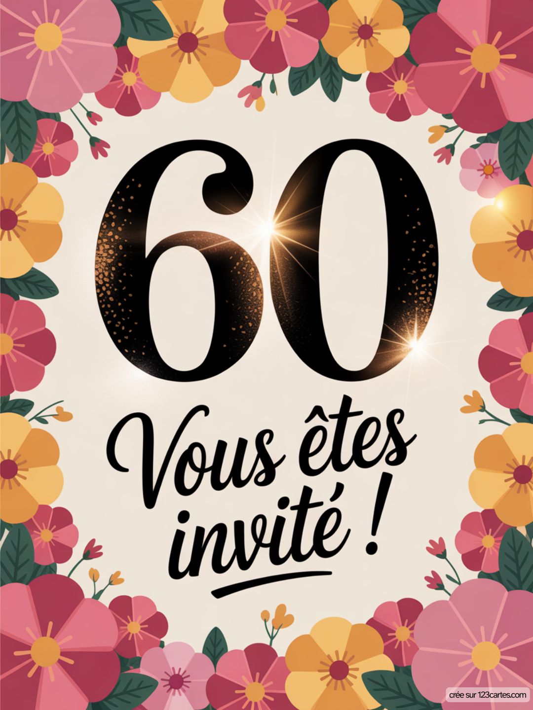 Image Invitation Anniversaire 60 Ans