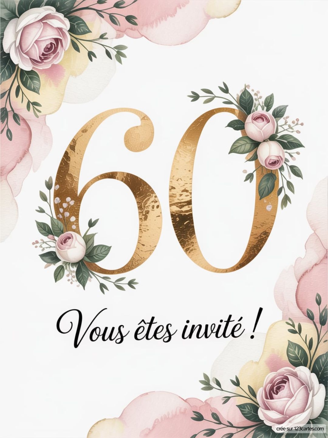 Invitation Anniversaire 60 Ans Femme