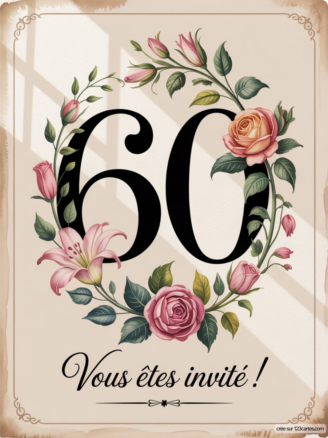Invitation Anniversaire 60 Ans Originale