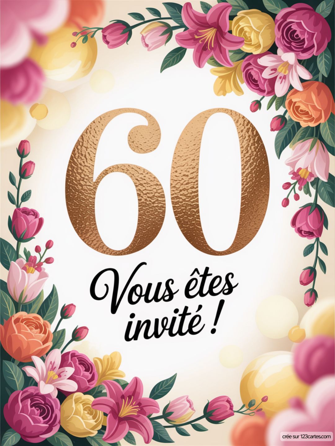Invitation Anniversaire 60 Ans Par Sms