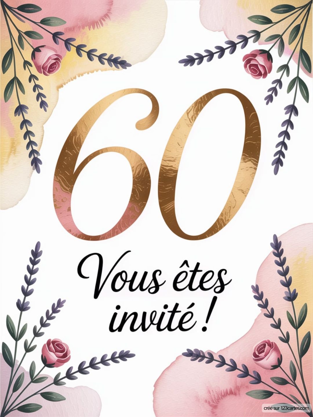 Invitation Pour Anniversaire 60 Ans
