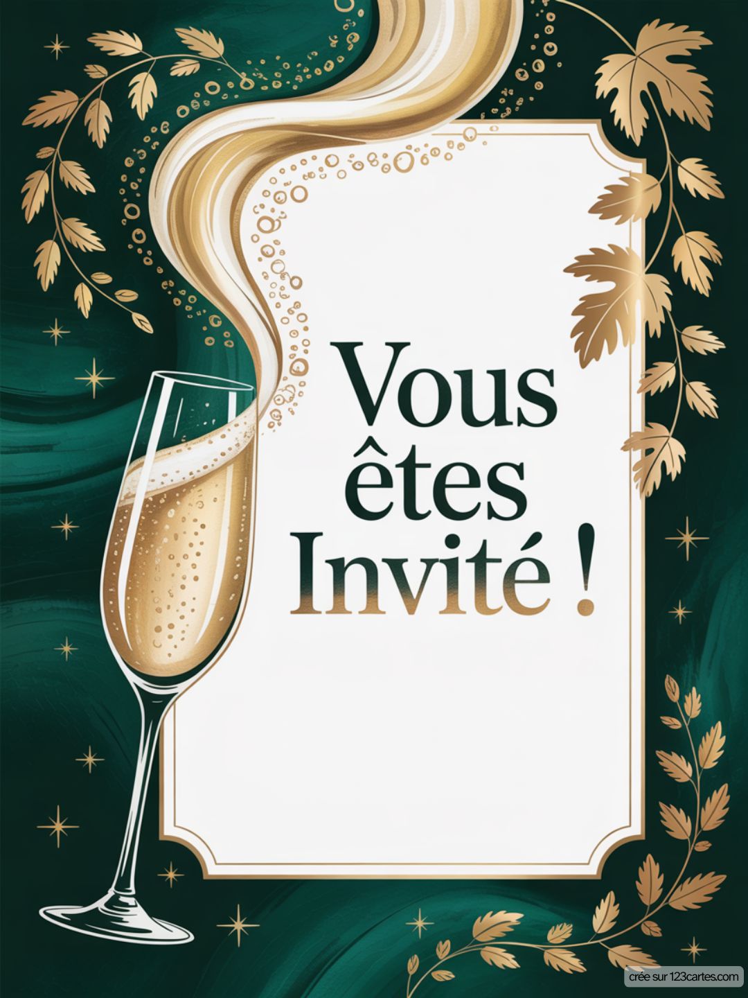 Invitation Anniversaire Adulte Champagne