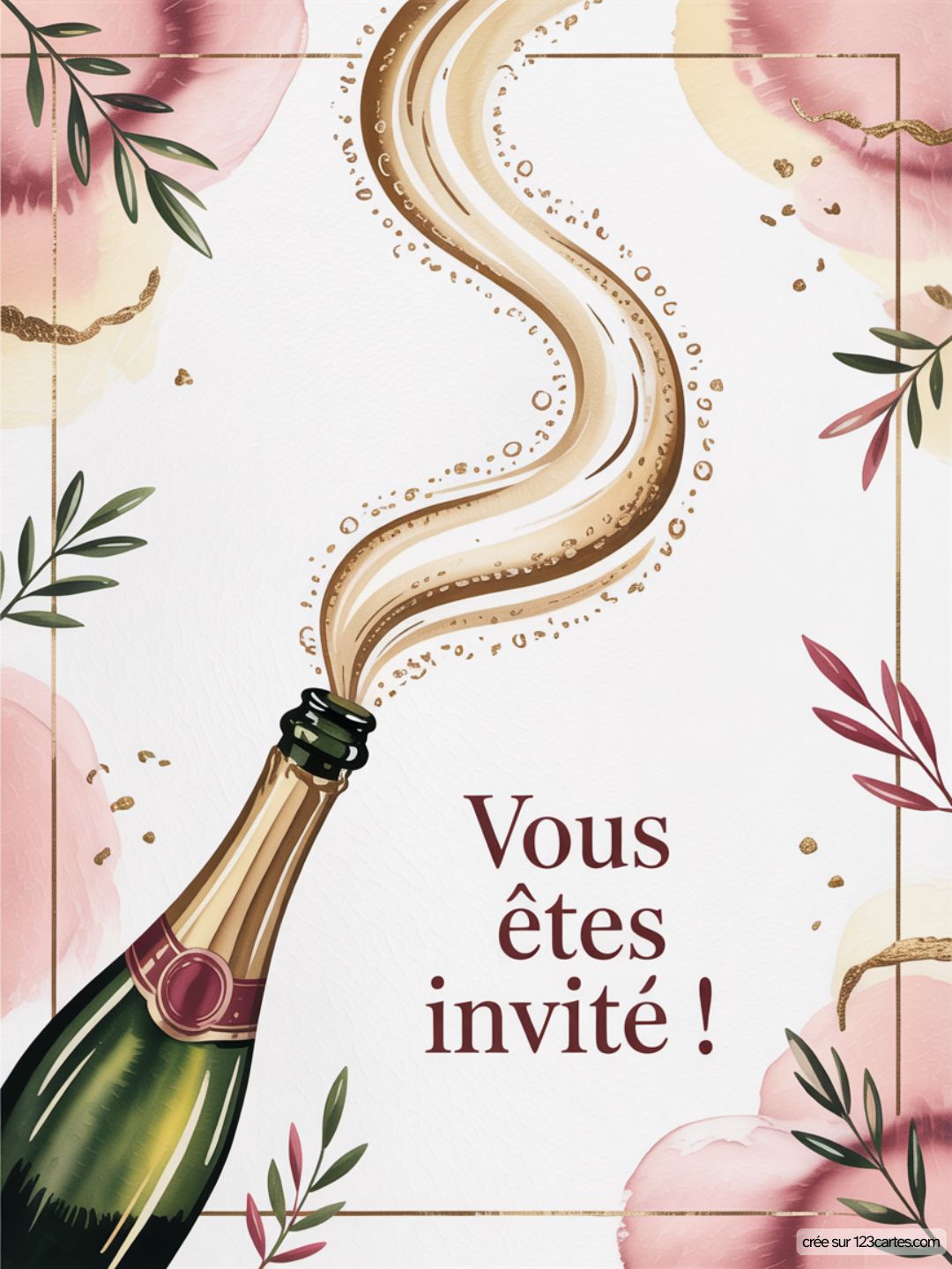 Invitation Anniversaire Champagne Gratuite